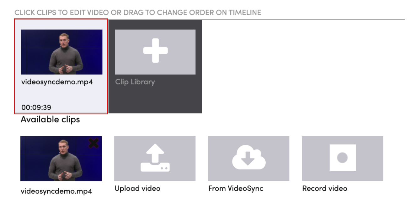Clip selection